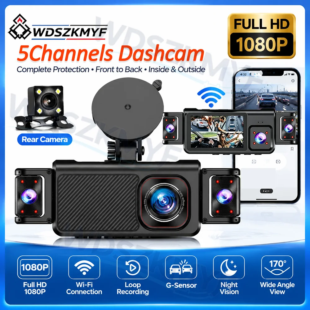 Car Accessories For Night Driving - Kamera Dasbor untuk Mobil, 4 Saluran,