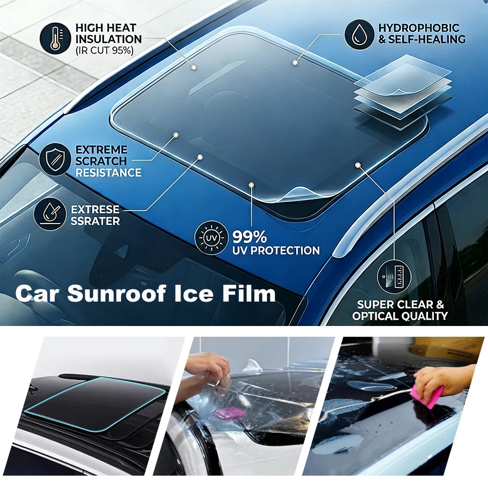 Tinted Window Film - 7.5mil TPH Film Pelindung Es untuk