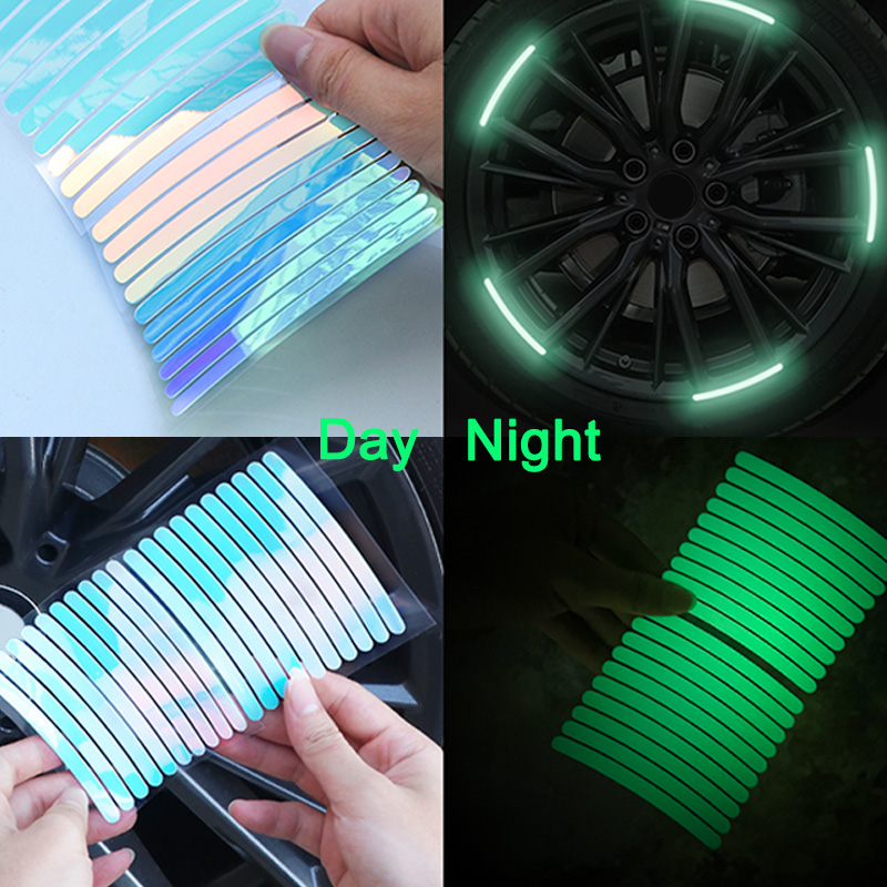 Car Accessories For Night Driving - 10/20/40 Buah Stiker Reflektif Dekorasi Stiker