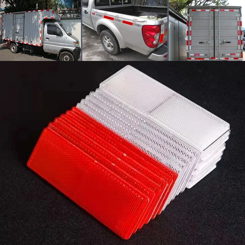 Car Accessories For Night Driving - Stiker pelat peringatan reflektif persegi panjang