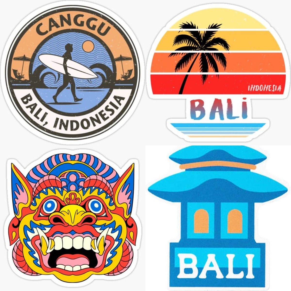 Car Accessories Bali - Stiker vinil Bali Indonesia stiker Travel